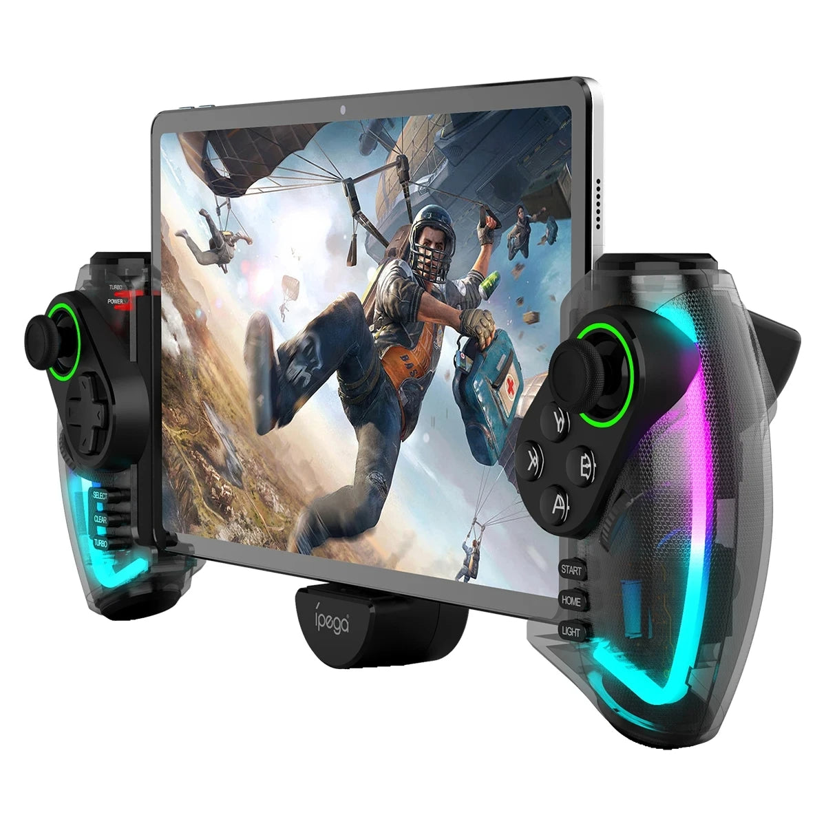 Gamepad Bluetooth Ipega PG-9777S para Nintendo Switch, Android, iOS, iPad, PC con luz RGB, vibración lineal, controlador extensible 