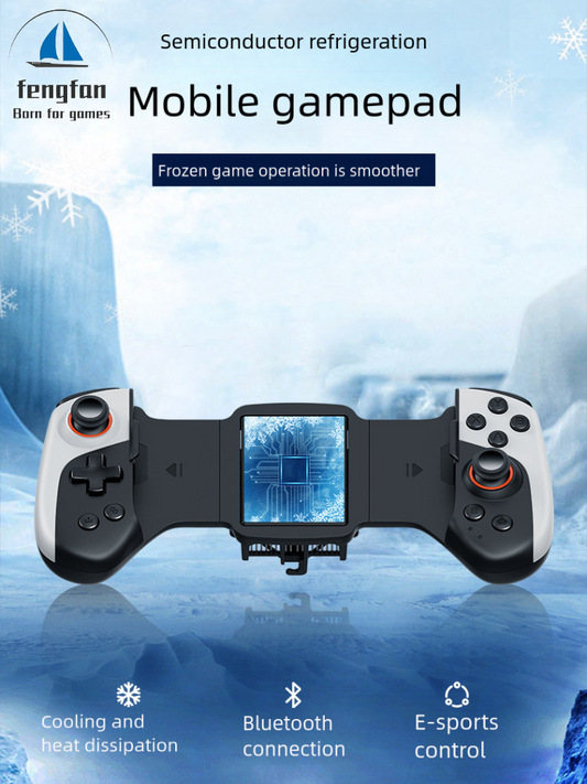 Fonfan Gamepad Telescopic Gamepad Controller Semiconductor Radiator Game Cooler Handle For IOS/Switch/Android Mobile Phone Gaming Joystick