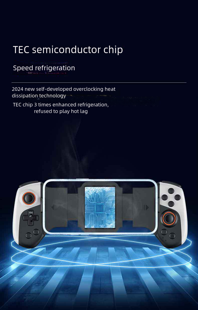 Fonfan Gamepad Telescopic Gamepad Controller Semiconductor Radiator Game Cooler Handle For IOS/Switch/Android Mobile Phone Gaming Joystick