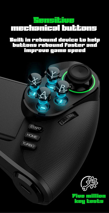 Gamepad Bluetooth Ipega PG-9777S para Nintendo Switch, Android, iOS, iPad, PC con luz RGB, vibración lineal, controlador extensible 